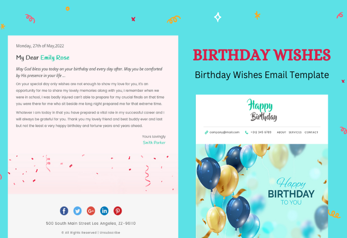 Happy Birthday Mail Template 